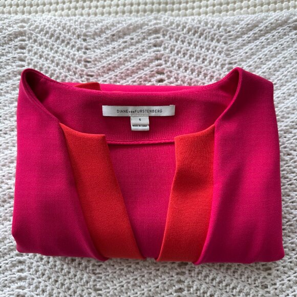 DvF ColorBlock Dress (Size 6 Never Worn Like New) - Picture 9 of 13